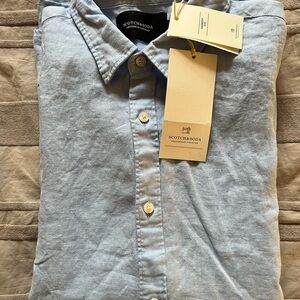 Scotch & Soda Light Blue Button-Up Shirt
